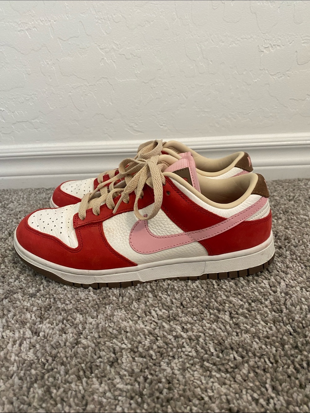 Nike Red, White & Pink Low Top Sneakers